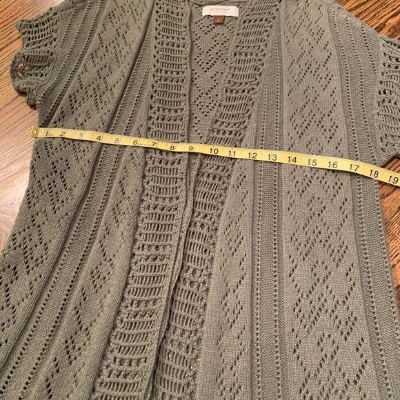 SON0MA Shrug Army Green Cable knit design - Picture 6 of 7
